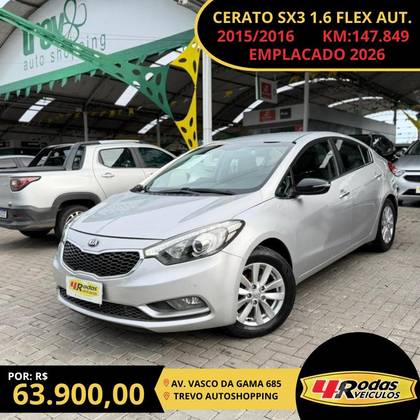 KIA CERATO 1.6 SX 16V FLEX 4P AUTOMÁTICO KIA CERATO 1.6 SX 16V FLEX 4P AUTOMÁTICO